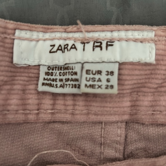 Vintage ZARA - Corduroy women pants Rosty Rose - authentic from Spain - Picture 2 of 5
